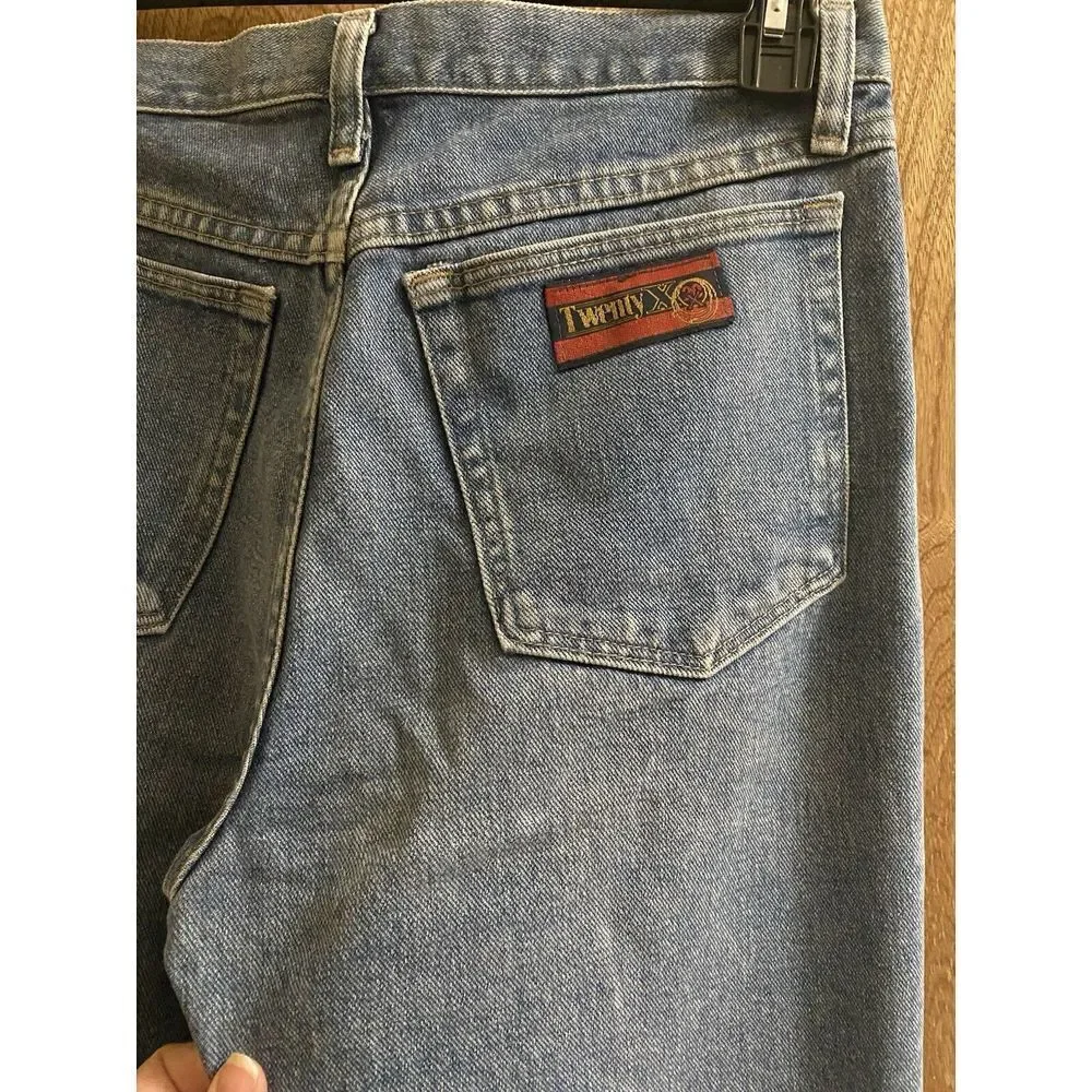 Twenty X Mens 32 x 34 Style 22 Relaxed Fit Faded Straight Leg Denim Blue Jeans